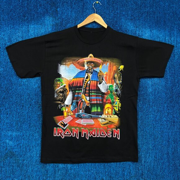 Iron Maiden “Viva Mexico Cabrones “ Heavy Metal Band Graphic T-Shirt Size Large - Picture 1 of 4